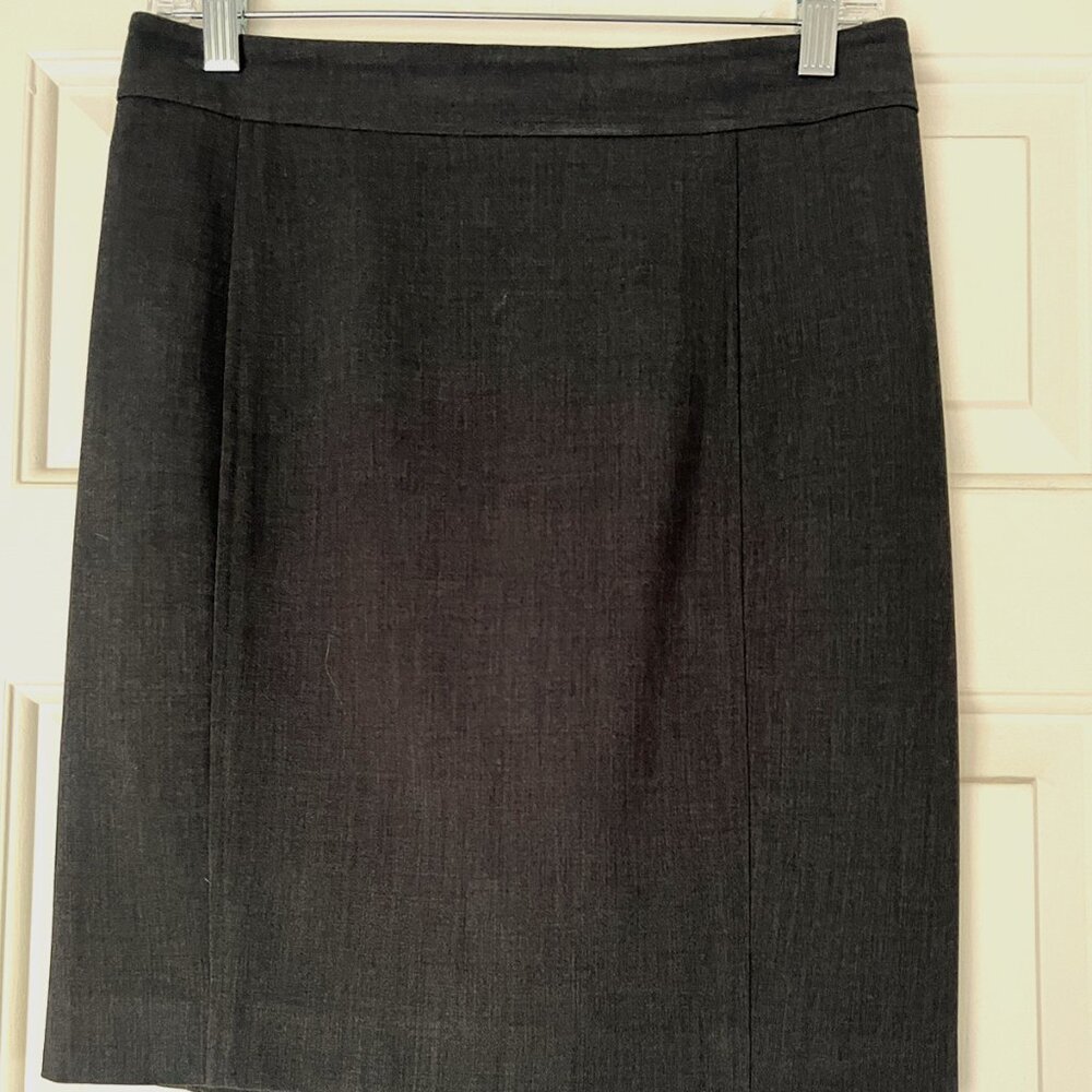Ann Taylor LOFT Grey Charcoal Pencil Skirt, Petite Women's Size 6P